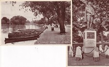 BEDFORD 2 X PC 1)THE EMBANKMENT 1898* 2)BUNYAN STATUE 1930 UNPOSTED J VALENTINE