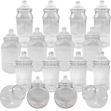 Various plastic sweet jars x16 - sweet,