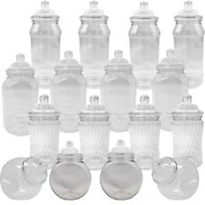 Various Plastic Sweet Jars x16