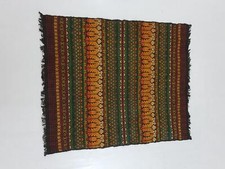 Vintage Handwoven South American Textile Tablecloth 38x33 inches 