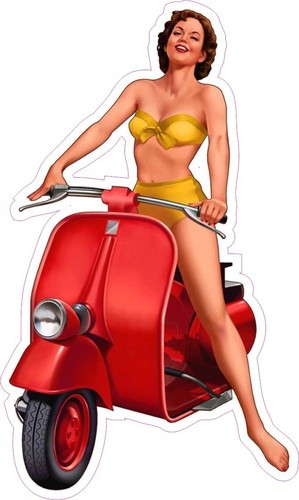 Shaped vinyl sticker - shaped, retro