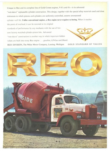 1958 reo cement mixer truck - 1958,