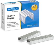 Rapesco Stapler Pins 26/6 mm 5000 Staples Home Office School Use Standard Fit