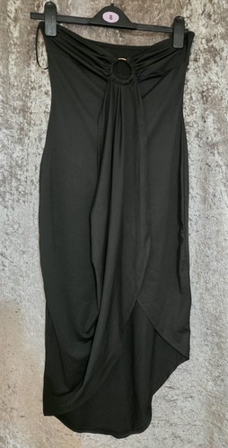 Shein black strapless dress - black,