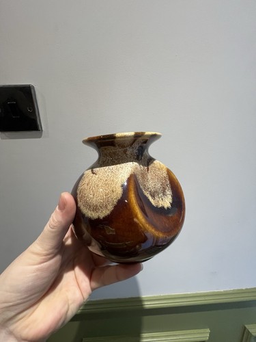 Vintage mcm brown - vintage, drip