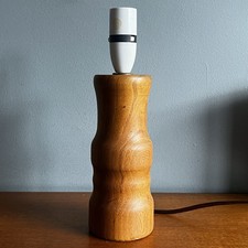 Vintage Wooden Cylinder Lamp Bass Table Lamp Side Light Retro