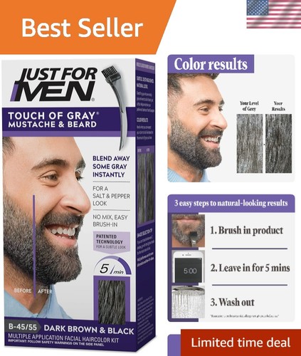 Touch gray beard - touch, mustache