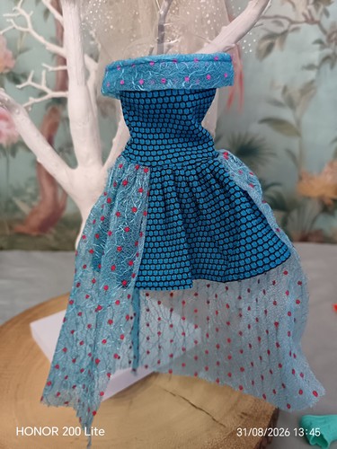 Blue bardot style - blue,