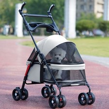4-Wheel Portable Pet Stroller with Breathable Mesh puppy stroller cat stroller