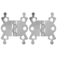 DECORATIVE BUTTERFLY HINGES 1 Pair Cabinet Cupboard Door Box Small Chrome Silver
