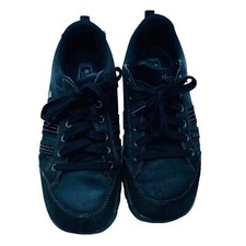 Skechers USA Women Size 9 Grand Jams Leather Sneakers Shoes Style #46397 Black