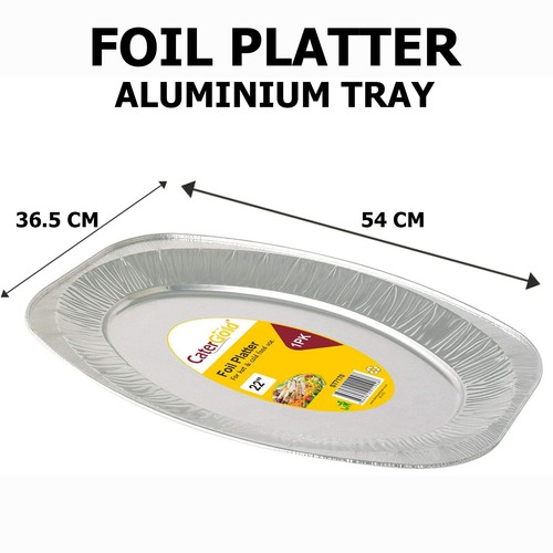 Aluminium tin foil platters - aluminium,