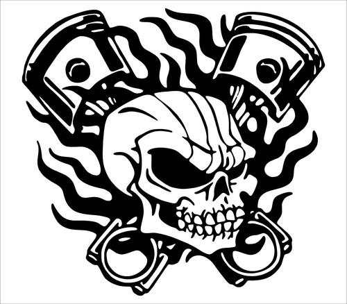 Piston skull large novelty - skull,