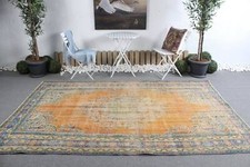 Cool Rugs, Turkish Rug, Statement Rug, Vintage Rugs, 5.8x9.5 ft Large Rugs