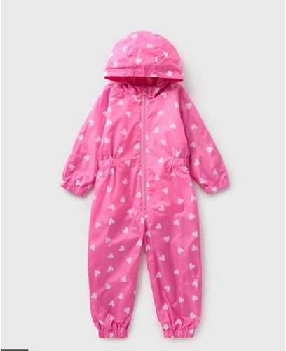 Girls pink heart fleece padded - fleece,