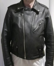 Vintage Harley-Davidson  Black Leather Motorcycle Jacket. UK Size 46" Reg. Used