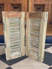 Antique Wood Louvered Shutters