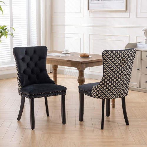 Art deco velvet tufted dining - art,
