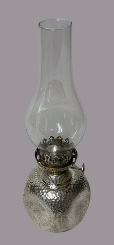 Antique small silver oil - oil, lamp