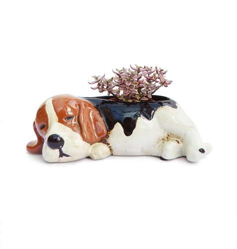 Village pottery ceramic dog - ceramic,
