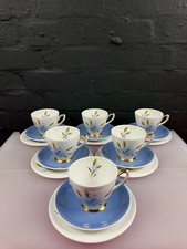 6 x Windsor Bone China Windswept Tea Trios Cups Saucers and Side Plate Set