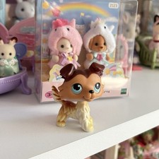 Authentic Littlest Pet Shop Sage Bond 58 Brown collie dog