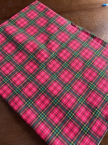 Tartan cloth metres red - cloth,