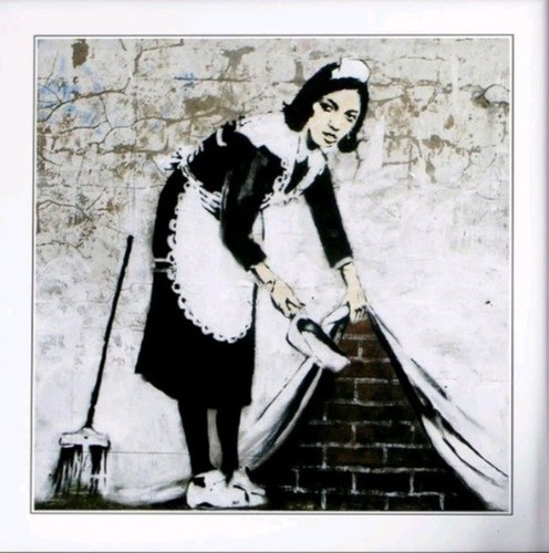 Banksy sweeping maid photo - banksy,
