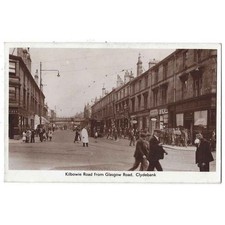 CLYDEBANK Kilbowie Road From the Cross, RP Postcard Postally Used 1949