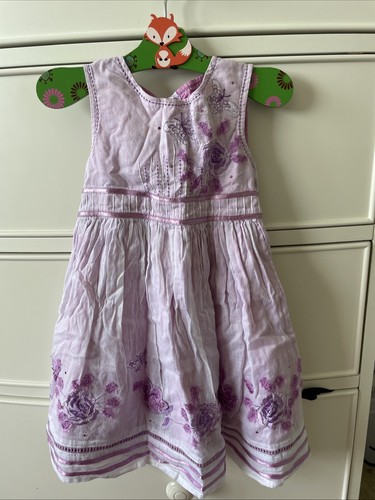 Monsoon lilac cotton - dress, age