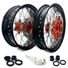 17"x3.5/5 Supermoto Wheels Disks Bracket Kit For KTM 125-540 SX SXF XC-F XCW EXC
