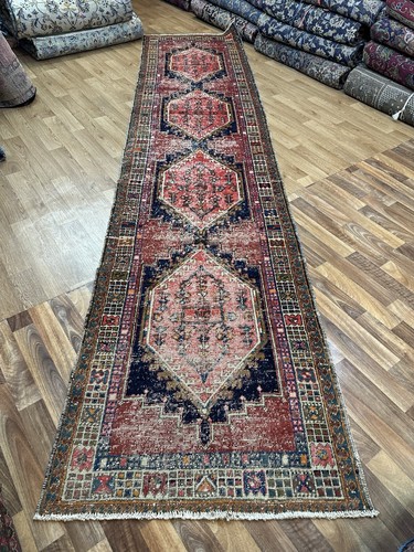 Antique heriz oriental runner - antique,