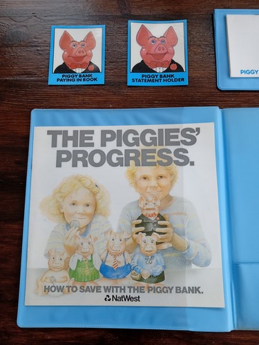 Natwest pigs bank book folder - bank,