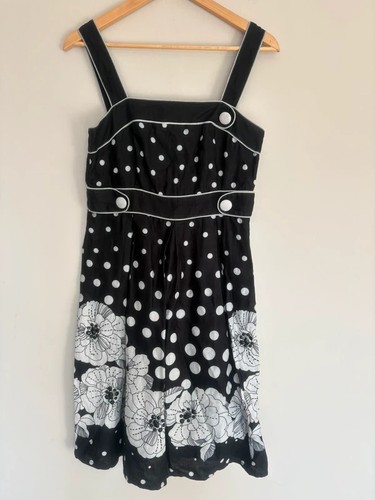 Derhy polka dot dress black - dress,