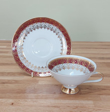 Winterling Marktleuther Bavaria Wine & Gold Cup & Saucer - Beautiful!