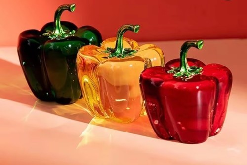 Crystal glass bell pepper - 3,