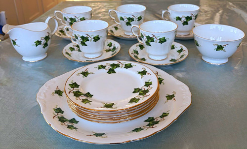 Colclough bone china ivy - china,