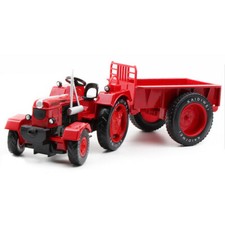 Farm Tractor Toy with Tipping Trailer Diecast Farm Toys for Boys Kids Gifts Red