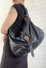 Burberry Black Leather Hobo