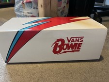 New David Bowie Limited Edition White Old Skool Vans Size 10