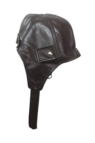 Black pilot hat winter trapper - pilot,