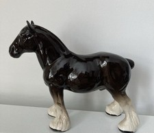 Vintage Kennall Pottery Shire Horse (18cm high x 20cm long)
