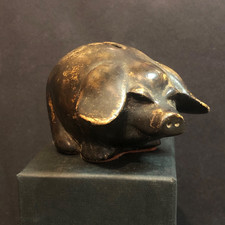 Antique Chalkware Piggy Bank