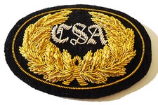 American Civil War ACW Confederate Officers Small Kepi Insignia Badge 7x5cms