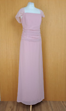Dessy Collection Vivian Diamond Rose Bink Maxi Dress UK 16 Lined Bridesmaid