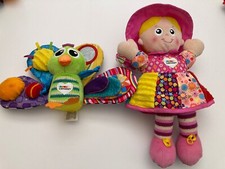 LAMAZE My Friend Emily & Peacock baby sensory plush doll pram toy rattle