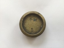 Old brass scales weight