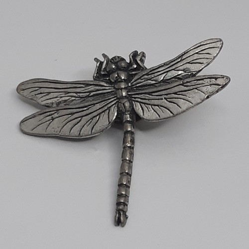 Pewter dragonfly pin - dragonfly,