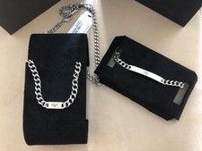 EMPORIO ARMANI EGS2856040 Stainless Steel Necklace and Bracelet Set - New