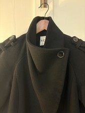 REISS black wool swing coat